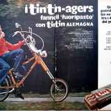 ...mentre per la categoria merendine i ragazzi, tra il 1971 e 1972, potevano aderire al concorso legato alla merendina Tintin. In palio c�era una bicicletta (simile ad una moto chopper) che in una promozione successiva venne implementata da una radio sul manubrio